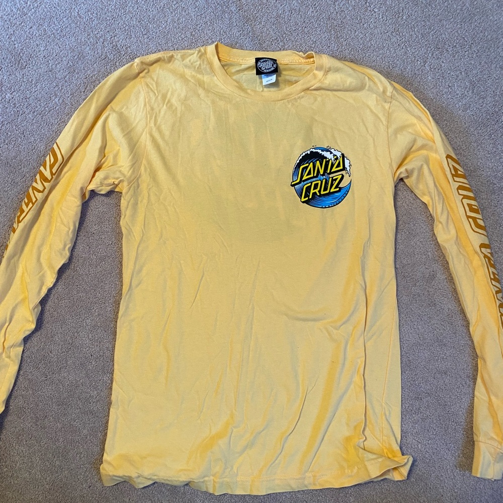 Yellow Santa Cruz Long Sleeve Size Medium